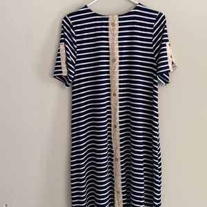 NWOT Exist dress sz med blue/white stripe